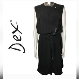 Dex Black Dress Sleeveless Black Dress Cinch Waist